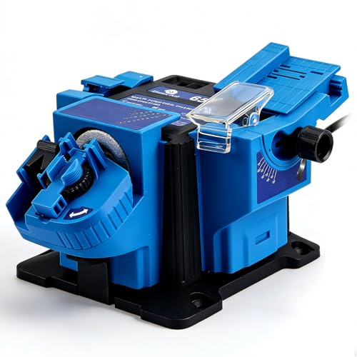 Afilador de brocas eléctricas, máquina de afilado multifuncional con rueda de molienda, ángulos ajustables, para cuchillo, broca, cincel y afiladora de tijeras