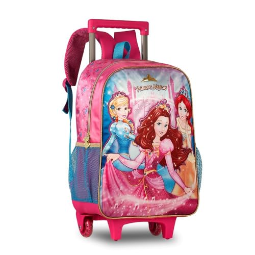 Mochila Carrinho G+ Lancheira+ Estojo Princesas Mágicas PR23028KT Clio Style