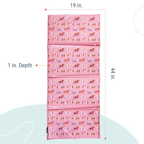 Image of Wildkin Kids Vinyl Nap Mat for Boys - Foldable Toddler Sleep Mat for Daycare, Preschool, Kindergarten & Travel, Durable & Easy to Clean, Ages 3-7, Machine Washable