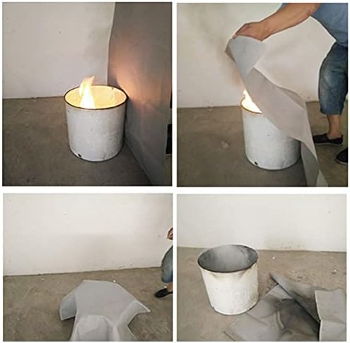 Flame Retardant Welding Blanket Roll 39" Waterproof Fireproof Silicone Coated Tarpaulin for Equipment, Cars, Roofs - Durable, Cuttable & Heavy-Duty Protection