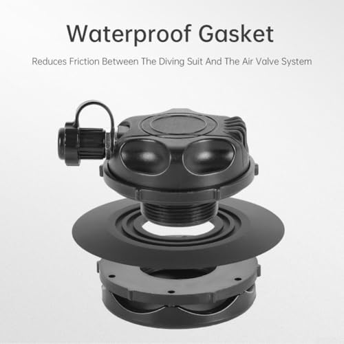 Válvula de admisión para traje seco kit de repuesto con escape ajustable 3
