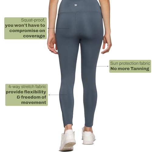 Image of High-Waist Workout Tights for Women - Breathable, Stretchable Activewear Leggings with UV Protection Stylish Sweat-Wicking Gymwear Perfect for Gym, Pilates, Yoga, and Fitness Enthusiasts