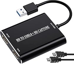 HDMI Video Capture to USB 3.0, Game Capture Card Switch, 4K Capture Card for Streaming, Record in 1080P60FPS with Ultra-Low Latency on PS4 PS5 Xbox Camcorder OBS, PC Mac Linux Windows Compatible