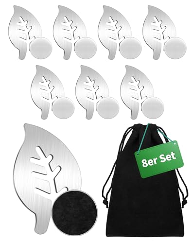 LAOYE Pinzas magnéticas para manteles, pesos extra pesados para manteles, pesos para manteles exteriores, acero inoxidable, pinzas para mantel para todas las pinzas de mesa, 8 hojas + bolsa