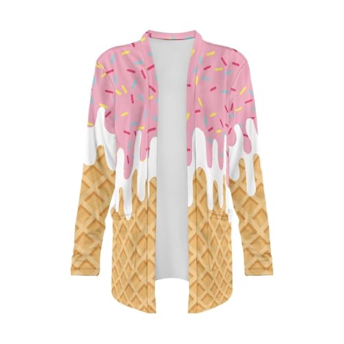Image of Biyejit Women's Long Sleeve Open Front Cardigan Casual Loose Lightweight Cardigans with Pockets Drape Cardigan
