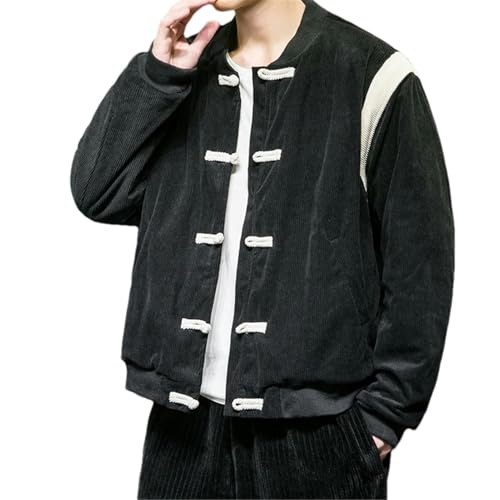 Manteau Hommes Style Chinois en velours côtelé épais premium