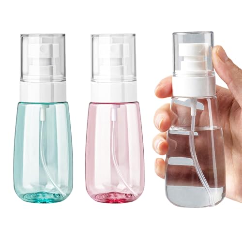 Image of JUNIPLTER 3 Pack Mini Spray Bottles 2oz / 60ml, Fine Mist Water Spray Bottle Leak Proof, Refillable Travel Bottles for Toner, Cosmetics & Hair Care