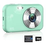 Digitalkamera 1080P 44MP Fotokamera 16X Digitalzoom Kamera, Vlogging Fotoapparat Kompaktkamera mit 2,4" LCD Bildschirm