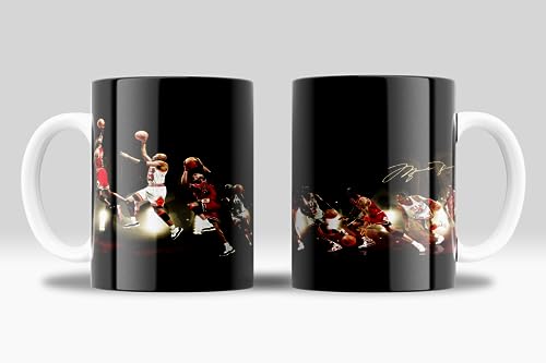 newseny Tasse Michael Jordan Evolution en céramique de 355 ml - Cadeau pour les fans de NBA et M.Jordan Firma