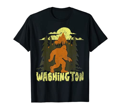 Washington Bigfoot Hunter Crede Sasquatch State Pride Maglietta