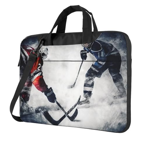 Maletín para portátil unisex 14 pulgadas con diseño hockey miniatura 1