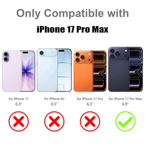 Image of Magnetic for iPhone 17 Pro Max Case with 360 Stand [Compatible with Magsafe] [Fluorescent Design] [1 Screen Protector] Slim Translucent Matte Case for iPhone 17 Pro Max 6.9 inch, Orange