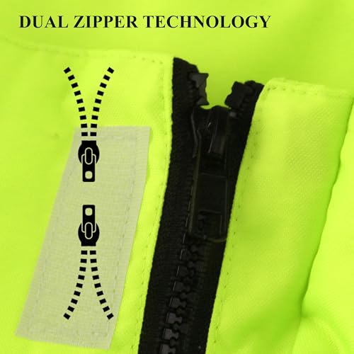 Z&Q LABOR Raincoat Safety Work Rain Gear for Men Waterproof with Hood, High Visibility Rain Gear,Rain Suits for Men4