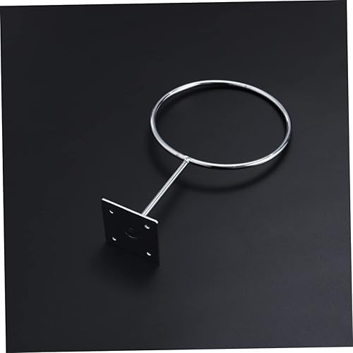 Miniatura 5 de BESPORTBLE Estante de almacenamiento de metal con aro de baloncesto de montaje en pared, estante organizador de metal, para colgar en la pared,