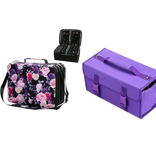 Image of Marker Case, 171 Slots +224 Slots Alcohol Marker Case Markers Carrying Bag Holder for Art Sketch Marker, Permanent Paint Marker, Dry Erase Marker, Repair Marker Pen, Color Highlighte Art Supplies