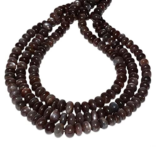 Pierre de lune chocolat perles rondelles 6-8mm pour création de bijoux uniques
