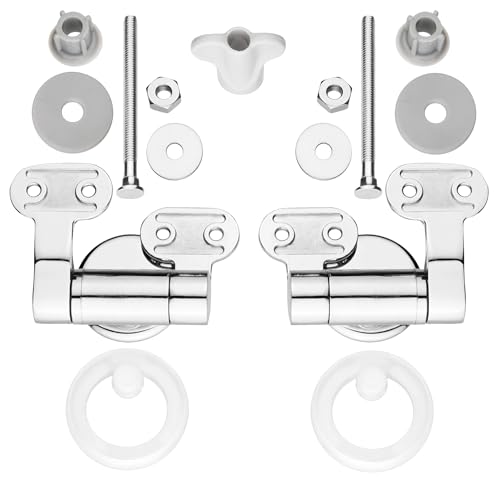 Cornat TEC364980 Befestigungssatz WC-Sitz Art of Acryl, mit Absenkautomatik, weiß