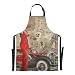 AQQA Vintage Poster Paris rasgado periódico Chef chef delantal ajustable 88x68cm hombre delantal Waterdrop parrilla delantales para hombres para hombres mujeres