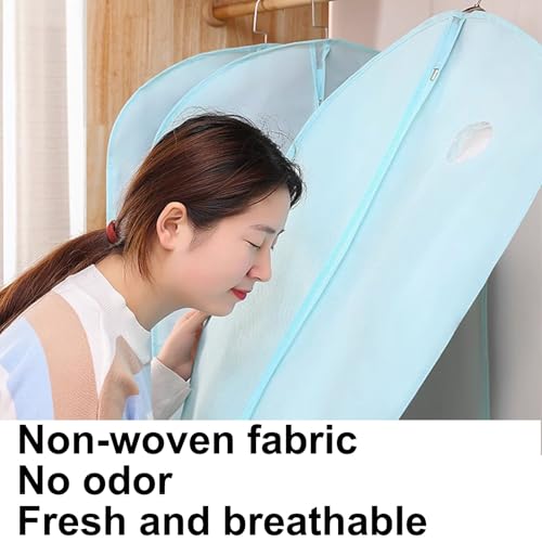Hanging Garment Bags Set of 2, Breathable Dress Protectors with Full Zipper for Closet Storage, Black Clothes Cover, 60x85cm/24x33in – Ideal for Dresses & Suits 5