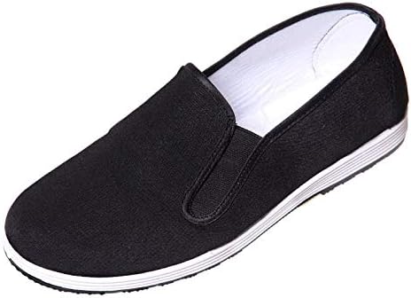 HolyangtechKung Fu Shoes Martial Arts Shoes Men/Women Chinese Traditional Old Beijing Shoes Kung Fu Tai Chi Rubber Sole Shoes Black(39EU)