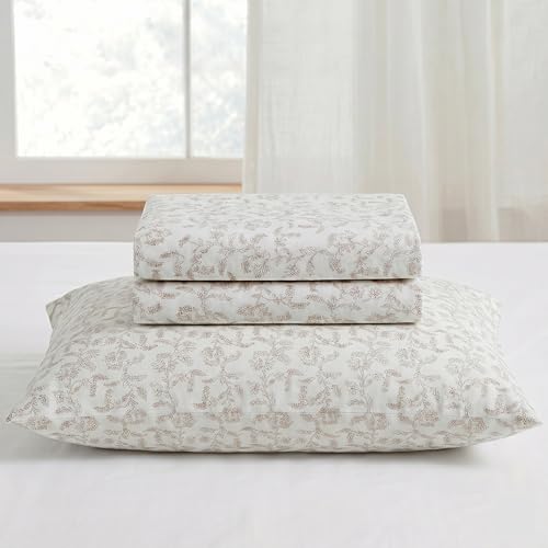 Modern Threads Ensemble de draps 4 pièces en Flanelle 100% Coton - Douce et Durable pour Toutes Les Saisons, pour Grand lit vévien