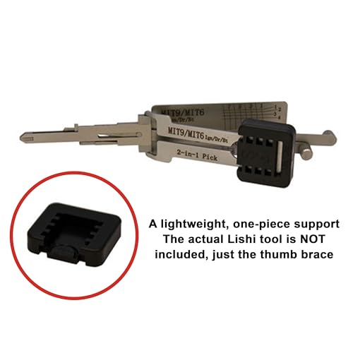 KEYLESSPROS Finger Saver Thumb Brace Support Only for Original LiShi Pick Tools (Black) - The LiShi Tool is NOT Included