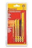 Starrett Holzschneide-Stichsägeblatt-Kit - 5er-Pack BU1 Bimetall-Sägeblattsatz mit einheitlichem Schaft - Kompatibel mit Bosch Dewalt Hitachi Festool Milwaukee