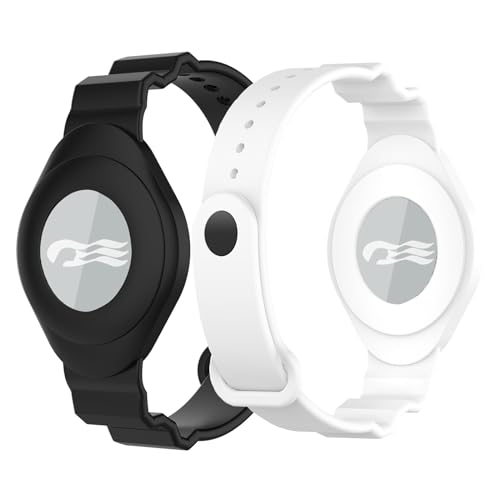 2 Packs Princess Cruise Medallion Holder Breathable Soft Silicone Sport Wrist Strap Compatible with Princess Cruise Medallion (White-Black)