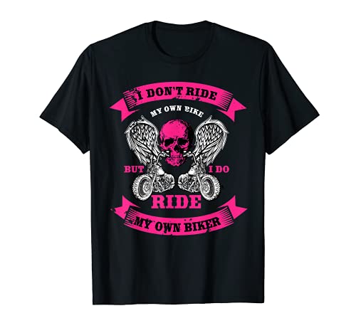 Biker Gear Motorcycle Gifts Biker Chick I Ride My Biker T-Shirt