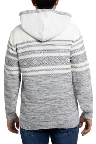 X RAY Mens Fashion Hoodies Pullover Sweater, Casual Knit Color Block Slim Fit Hoodies for Men4