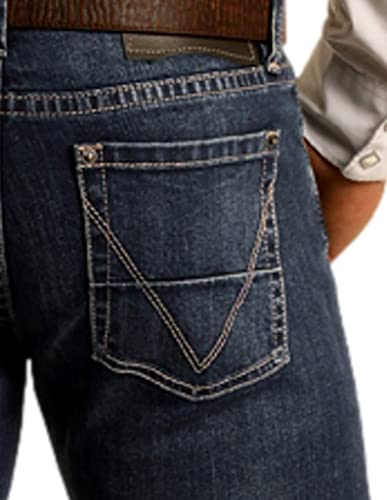 Rock & Roll Western Denim Jeans Mens 35 x 34 Dark Vintage M1R62024