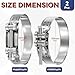 Kozelo 2Pcs 304 Stainless Steel T-Bolt Hose Clamp, Adjustable OD Range 4.4