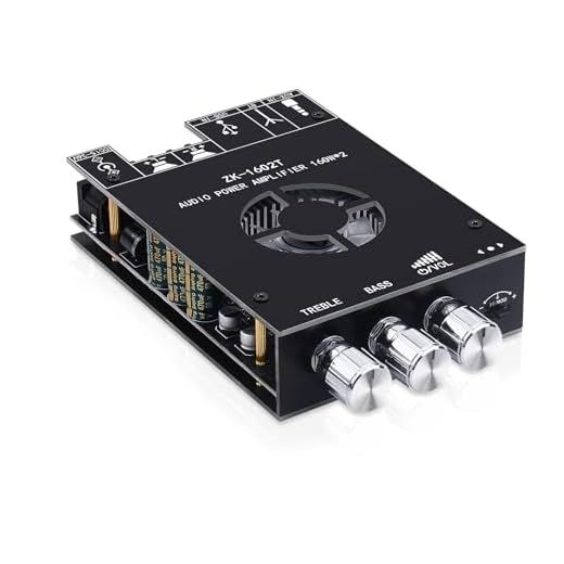 Audio Amplifier Board, ZK-1602T Bluetooth 5.0 Power Amp for Home Speakers 2.0 Channel 160W+160W Stereo Mini Amplifier Module TDA7498E Chip W/TB, USB, AUX, DC 15-36V