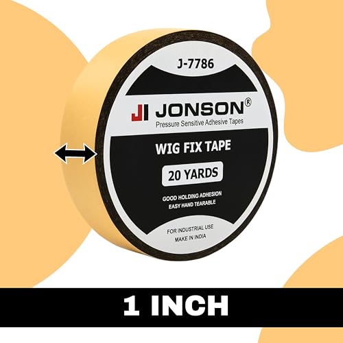 Image of Jonson Hair Wig Fix Black Tape | Strong Hold 7-14 Days | Water & Sweat Resistant | Skin-Friendly | Easy to Apply & Remove | 20 Yards