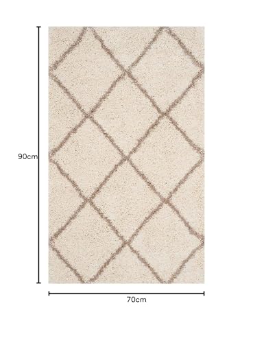 Image of Shaggy Super Soft Carpet for Home & Living Room Size - 5 X 8 Ft (Cream Ivory)