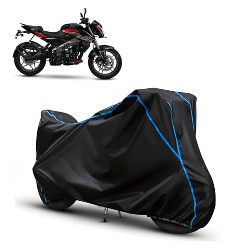 Image of Water Resistant Bike Cover for Bajaj Pulsar N160 | All Weather UV & Heat Resistant, Dustproof, Triple Stitched, Windproof Elastic Bottom