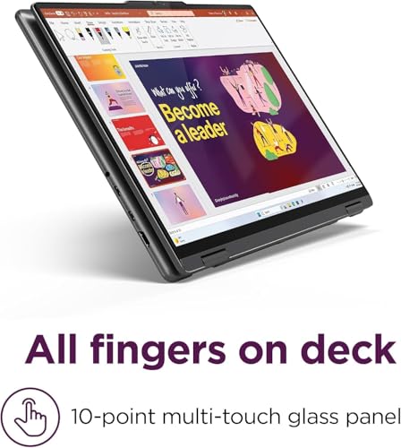Image of Lenovo Yoga 7i 2-in-1 Business Laptop (16 inch FHD+ Touchscreen, Intel Ultra 7 155U, 16GB DDR5 RAM, 1TB SSD), Backlit, Fingerprint Reader, 1080p IR Webcam, 2X Thunderbolt 4, IST HUB, Win 11 Home, AI PC
