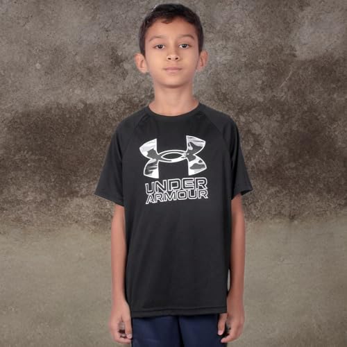 Image of Under Armour Boys' Tech Hybrid Printed Fill Short-Sleeve T-Shirt