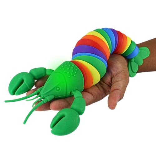 Slug Fidget Lagosta com Luzes Articulado Sensorial
