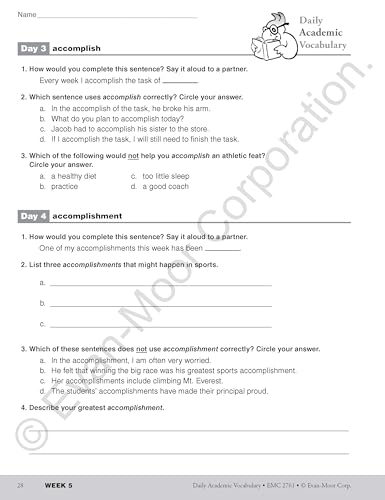 Daily Academic Vocabulary, Grade 5 Teacher Edition - Image 6