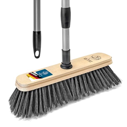 Peggy Perfect Besen mit Teleskopstiel 75130 cm zertifiziertes Buchenholz robuste Kunstborsten für Glatte Böden ergonomisch & rückenschonend hochwertig & nachhaltig Made in Germany