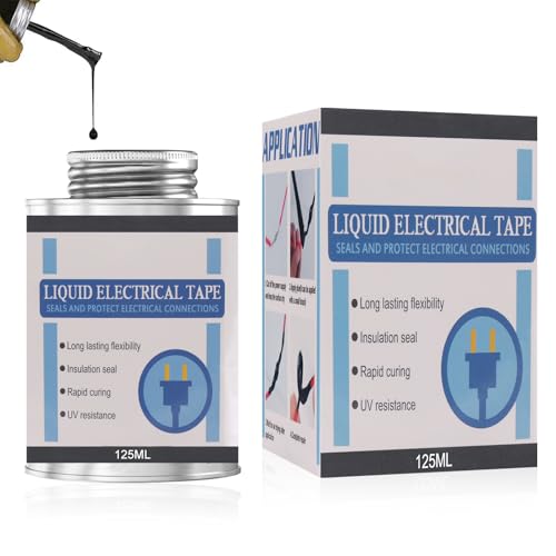 Fengyang® Cinta Aislante Líquida, Cinta Aislante Liquida, Cinta de Aislamiento de Líquidos, Gel Aislante Electrico, Capa de goma Aislante Líquido, Cinta Eléctrica Líquida Impermeable (Black)