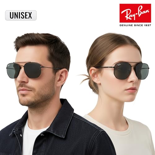 Image of Ray-Ban RB3707 Square-Round Shaped Sunglasses for Men & Women with Official RAYBAN Eyewear Kit