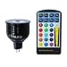 Produktbild VBLED 7W RGB+WW Farbwechsel Lampe, Led Spots Birne Reflektorlampe, Warmweiß (3000K) 12V AC/DC, MR16/GU5.3 Dimmbar inkl. Fernbedienung