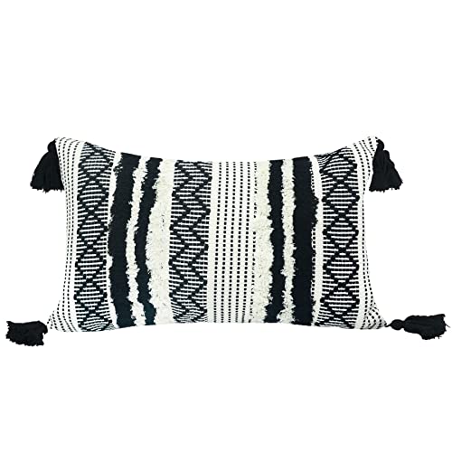 LIGICKY Boho Kissenbezug Büschelige Dekorative Kissenbezüge Getuftet...