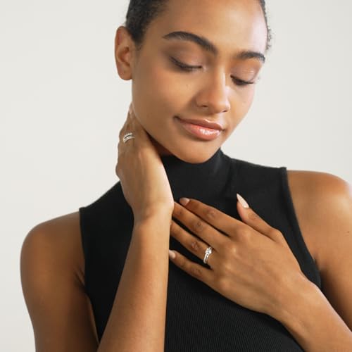 Senteria 3Pcs Gold Rings For Women Non Tarnish Stackable Rings For Women Adjustable 14K Gold Plated Rings set with Cubic Zirconia Thumb Ring Set for Statement Promise Wedding Engagement4