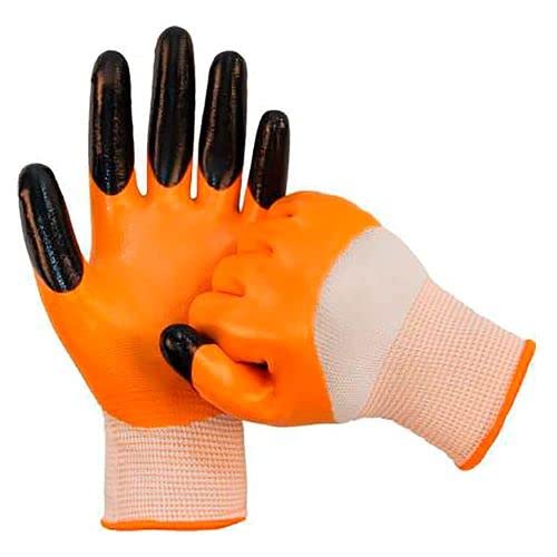 Multipurpose Heavy-Duty Reusable Washable Nitrile Coated Work Safety Hand Gloves for Dishwashing Gardening Industrial Cleaning Carwash for Men & Women Nitrile, Nylon Safety Gloves (Pack of 1 Pair) (B0C692QYCC) Amazon Price History, Amazon Price Tracker