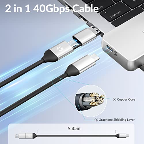 Caja externa Thunderbolt para SSD M.2 NVME 40 Gbps miniatura 6