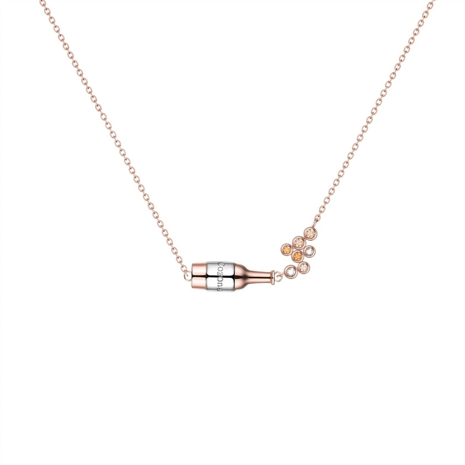 Collier bouteille de vin argent contre les bijoux ternes - 4