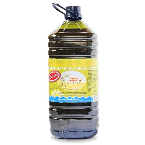 Aceite de Oliva Virgen Extra 5 Litros SERIE ORO Sin Filtrar | AOVE 100% Reserva Familiar Molino de Zafra Premium | Cosecha Tradicional, Primera Prensada en Frío y Calidad Gourmet